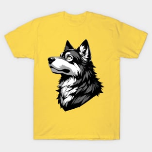 Stunning and Cool Chinook Monochrome and Gold Portrait for Father's Day T-Shirt